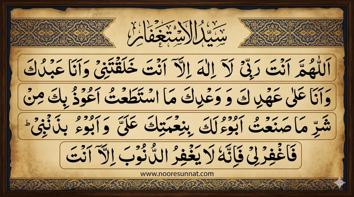 Syed ul Istaghfar in Arabic with Eng Urdu Translation