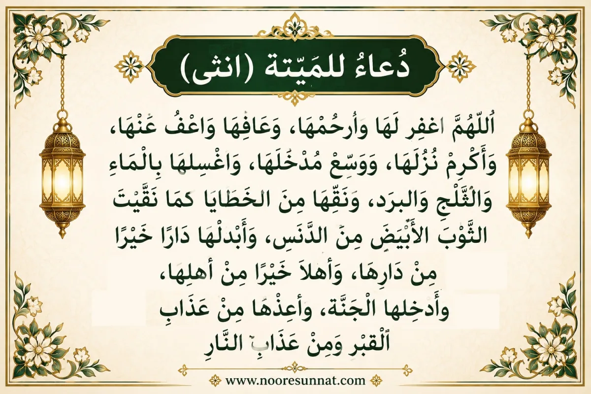 Allahummaghfirlaha Warhamha - Janaza Dua for Female with Translation