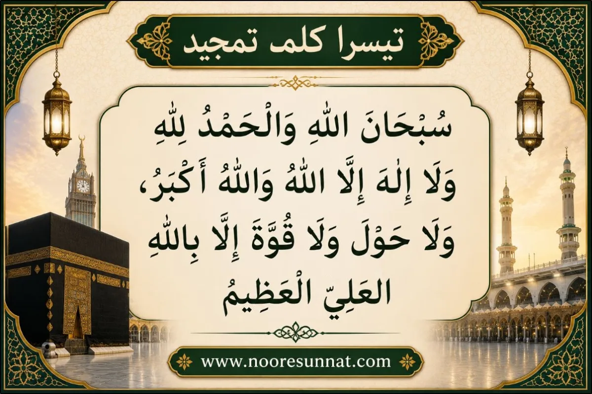 Teesra (Third) Kalma Tamjeed Audio with Translation