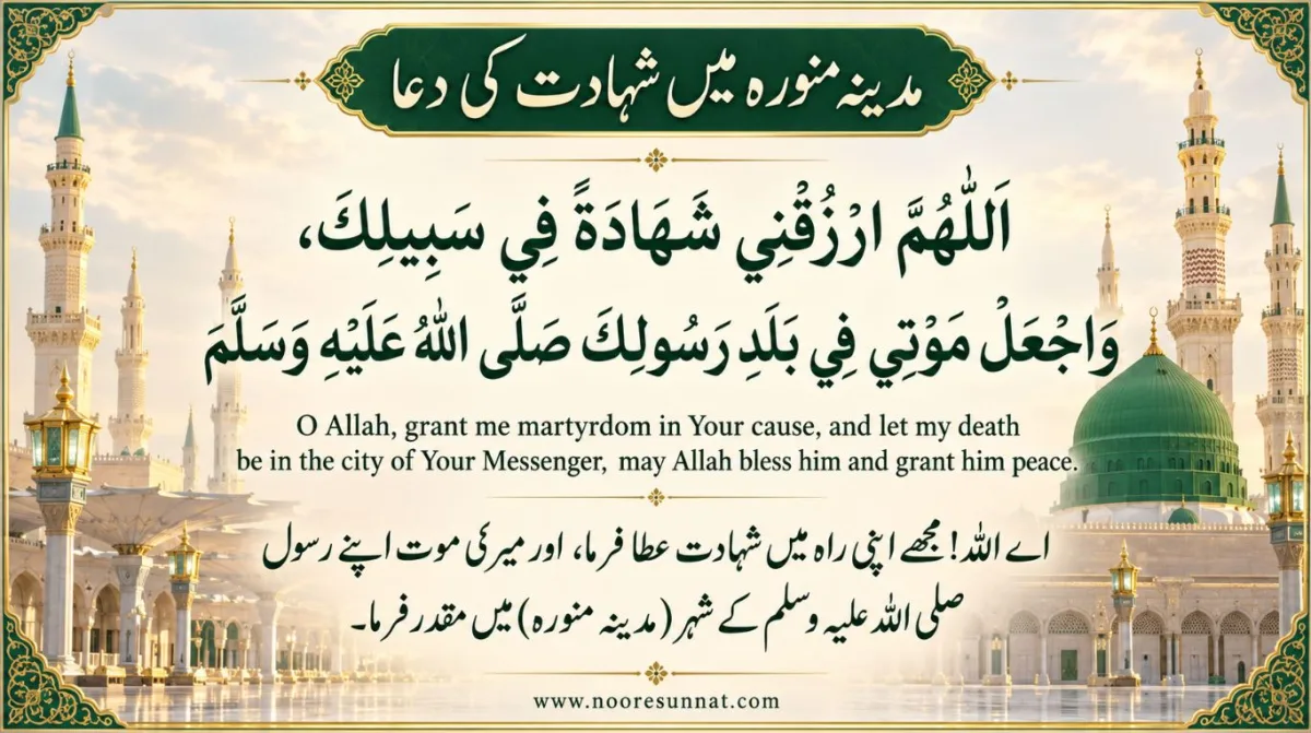Dua for Martyrdom and Death In Madina With Translation